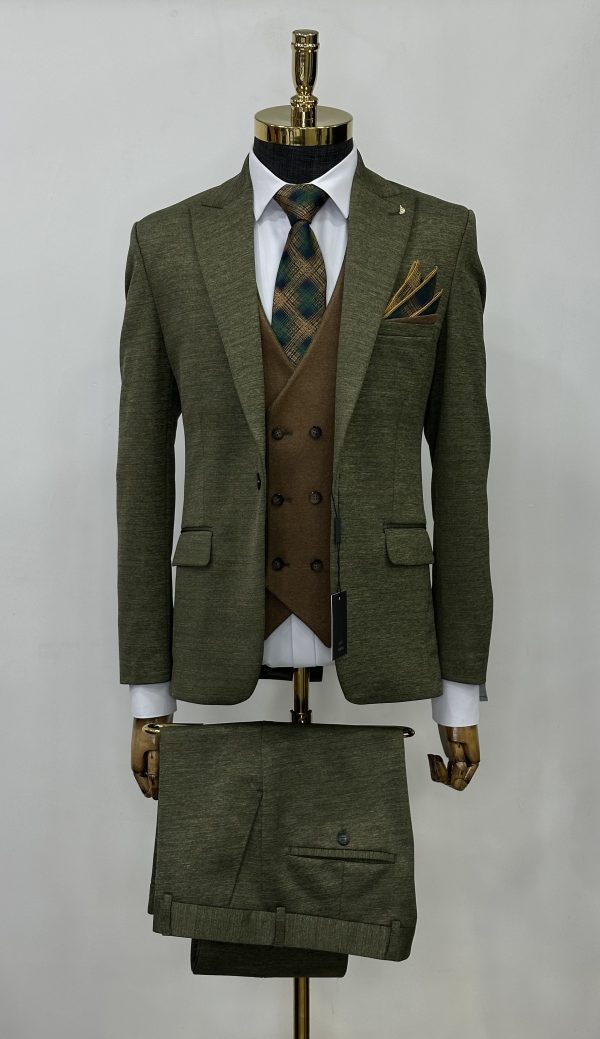 Men Olive Suit Dubai-6
